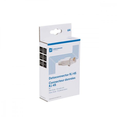 QCRJ45 CAT6 FTP 10 Quick connect U/FTP CAT6 data connector RJ45 with white thule - 10 pcs