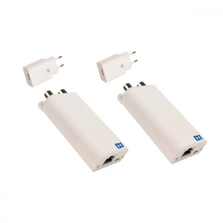INCA 1G fehér + USB SET Gigabites internet koaxiális adapterkészlettel, USB tápegységgel