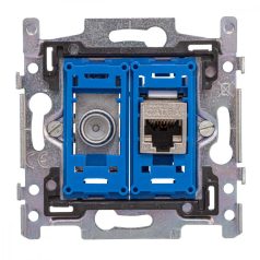   EDB02 CD Coax TV / Data RJ45 socket, Niko compatible, Telenet / VOO