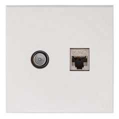   EDC2000 CD Modulaire coax and data wall box incl. white cover plate