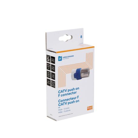 QFC 5 straight push-on quick F connector - 5 pcs