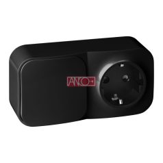 Egypólusú kapcsoló+földelt dugalj