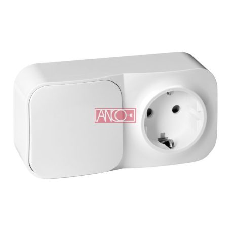 Egypólusú kapcsoló+földelt dugalj