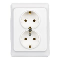 Kaptika 2x2P+F aljzat komplett, fehér