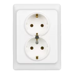 Kaptika 2x2P+F aljzat komplett, fehér