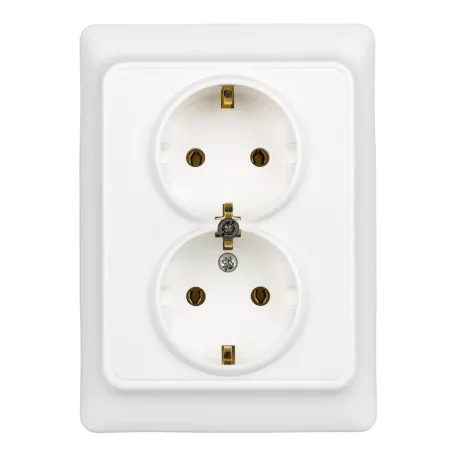 Kaptika 2x2P+F aljzat komplett, fehér