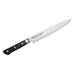   Satake 805-551 Daichi japán damaszk szeletelő kés, 20 cm penge hossz, damaszk acél, pakka fa markolat