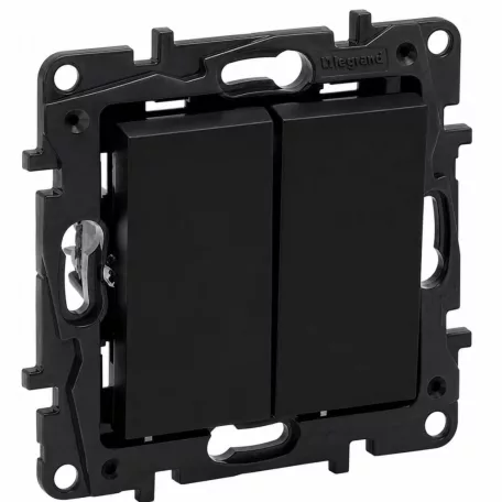 Legrand 863508 Niloé Step kettős váltókapcsoló 10AX fekete
