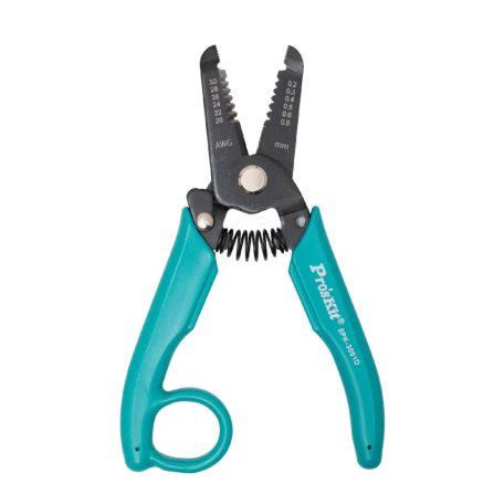 Pro’sKit 8PK-3001D precíziós vezeték csupaszoló fogó, 3in1: vág-csupaszol-szorít, 0.2/0.3/0.4/0.5/0.6/0.8mm, biztonsági zár