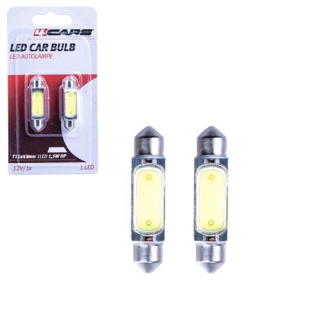 Izzó 1 SMD LED 12V 1,5W T11x41 mm, 2 db - 96771