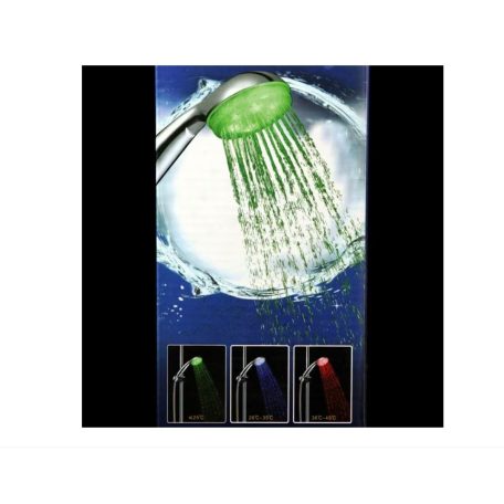 BEWELLO Többszínű világítású LED zuhanyfej  színváló RGB LED zuhanyfej