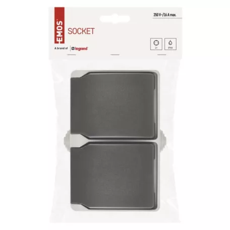EMOS Dupla aljzat IP44 SCHUKO