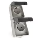 EMOS fali aljzat, dupla IP44 SCHUKO