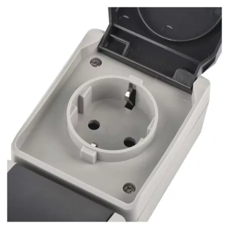 EMOS fali aljzat, dupla IP44 SCHUKO