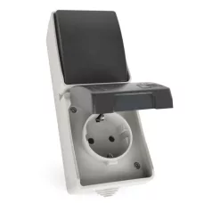 EMOS Aljzat és váltókapcsoló IP44 SCHUKO