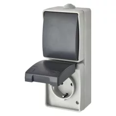 EMOS Aljzat és váltókapcsoló IP44 SCHUKO