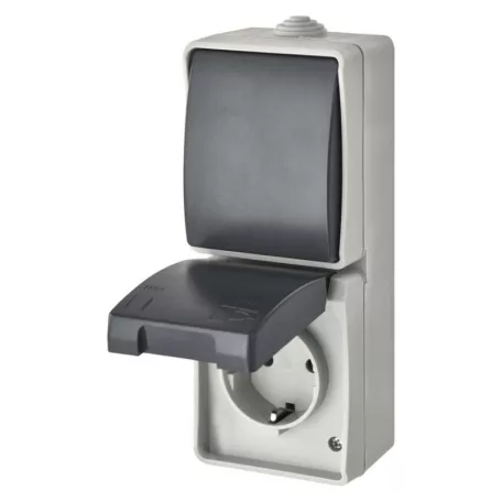 EMOS Aljzat és váltókapcsoló IP44 SCHUKO