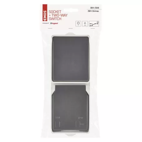 EMOS Aljzat és váltókapcsoló IP44 SCHUKO