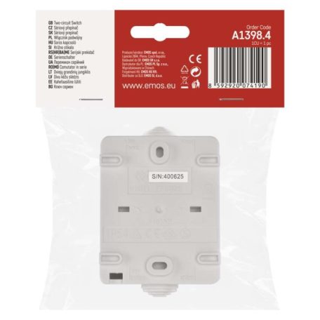 EMOS Kapcsoló IP54, fehér