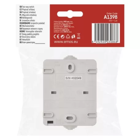 EMOS Kapcsoló 250 v/10 ax IP54 C.1.6