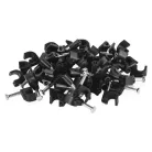 Kör alakú kábelbilincs 6 mm, fekete, 50 szt