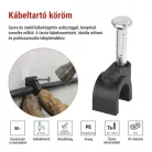 Kör alakú kábelbilincs 6 mm, fekete, 50 szt