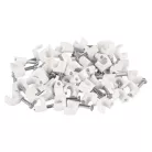 Kör alakú kábelbilincs 6 mm, fehér, 50 szt