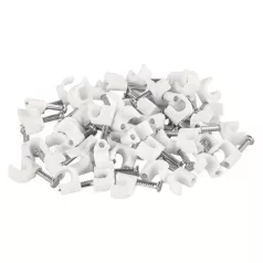 Kör alakú kábelbilincs 6 mm, fehér, 50 szt