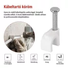 Kör alakú kábelbilincs 6 mm, fehér, 50 szt