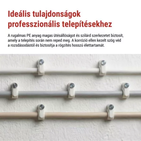 Kör alakú kábelbilincs 6 mm, fehér, 50 szt
