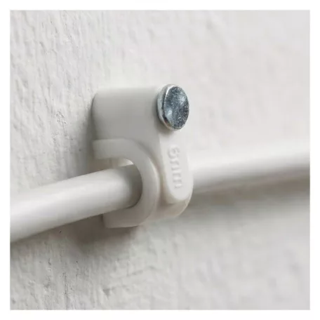 Kör alakú kábelbilincs 6 mm, fehér, 50 szt