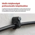 Kör alakú kábelbilincs 8 mm, fekete, 50 szt