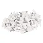 Kör alakú kábelbilincs 8 mm, fehér, 50 szt