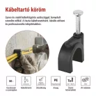 Kör alakú kábelbilincs 10 mm, fekete, 50 szt