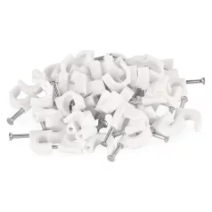 Kör alakú kábelbilincs 10 mm, fehér, 50 szt