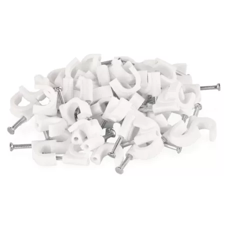 Kör alakú kábelbilincs 10 mm, fehér, 50 szt