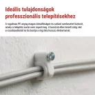Kör alakú kábelbilincs 10 mm, fehér, 50 szt