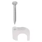 Kör alakú kábelbilincs 10 mm, fehér, 50 szt