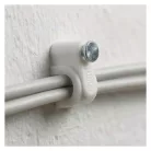 Kör alakú kábelbilincs 10 mm, fehér, 50 szt
