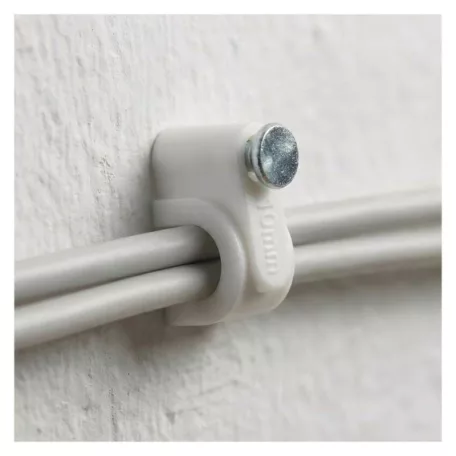 Kör alakú kábelbilincs 10 mm, fehér, 50 szt