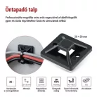 Öntapadó talp 20×20, fekete, 25 db