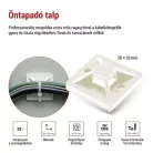 Öntapadó talp 20×20, fehér, 25 db