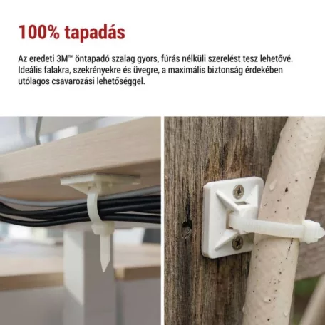 Öntapadó talp 20×20, fehér, 25 db