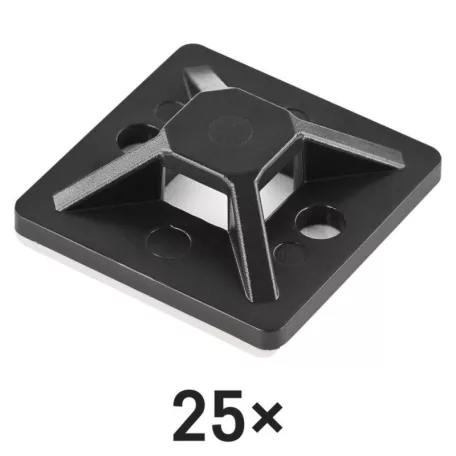 Öntapadó talp 30×30, fekete, 25 db