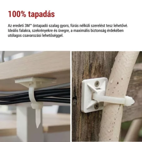 Öntapadó talp 3M 30×30, fehér, 25 szt