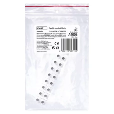 EMOS Sorkapocs 12x6.0mm fehér 1db