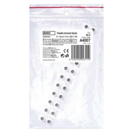 EMOS Sorkapocs12x10.0mm fehér 1db