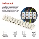 Sorkapocs 2,5–4mm2, fehér, 10 szt