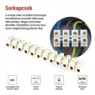 Sorkapocs 4–6mm2, fehér, 10 szt