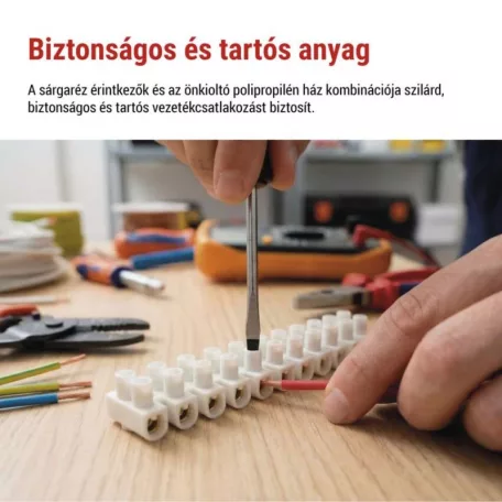 Sorkapocs 6–10 mm2, fehér, 10 szt